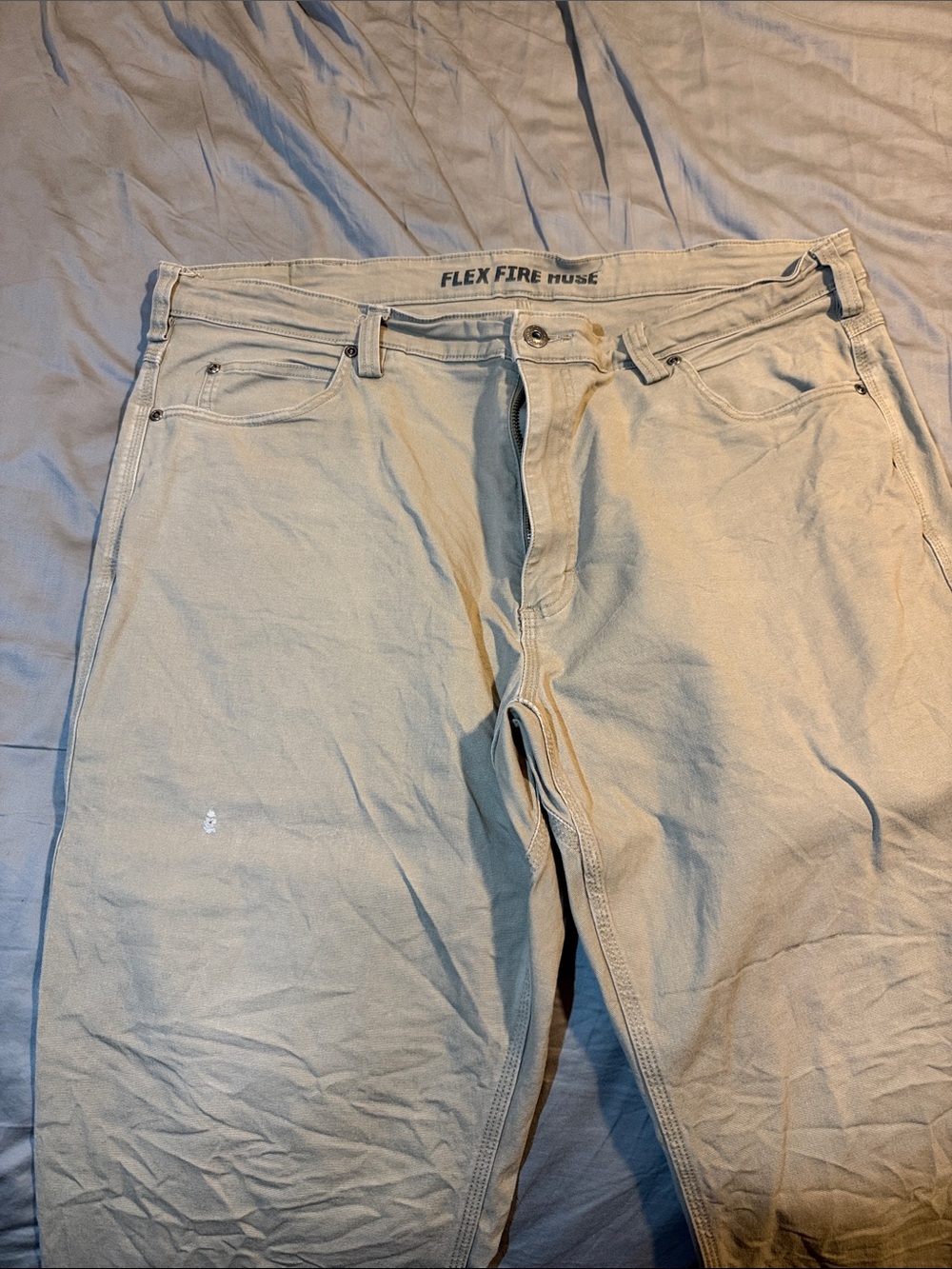 Duluth Trading Co Tan Straight-Leg Work Jeans